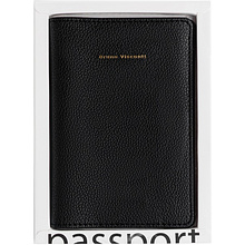 Обложка для паспорта "Черная", кожзам