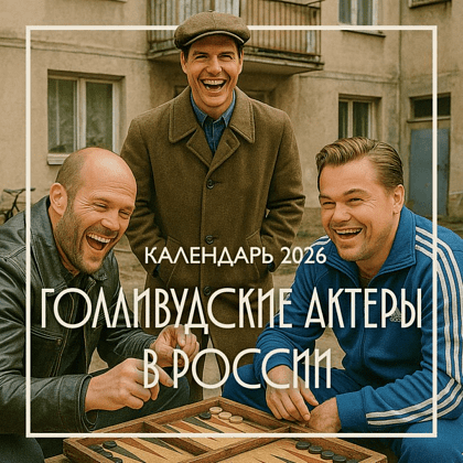 Календарь настенный перекидной "Голливудские актеры в России" на 2026 год Календарь настенный перекидной "Голливудские актеры в России" на 2026 год