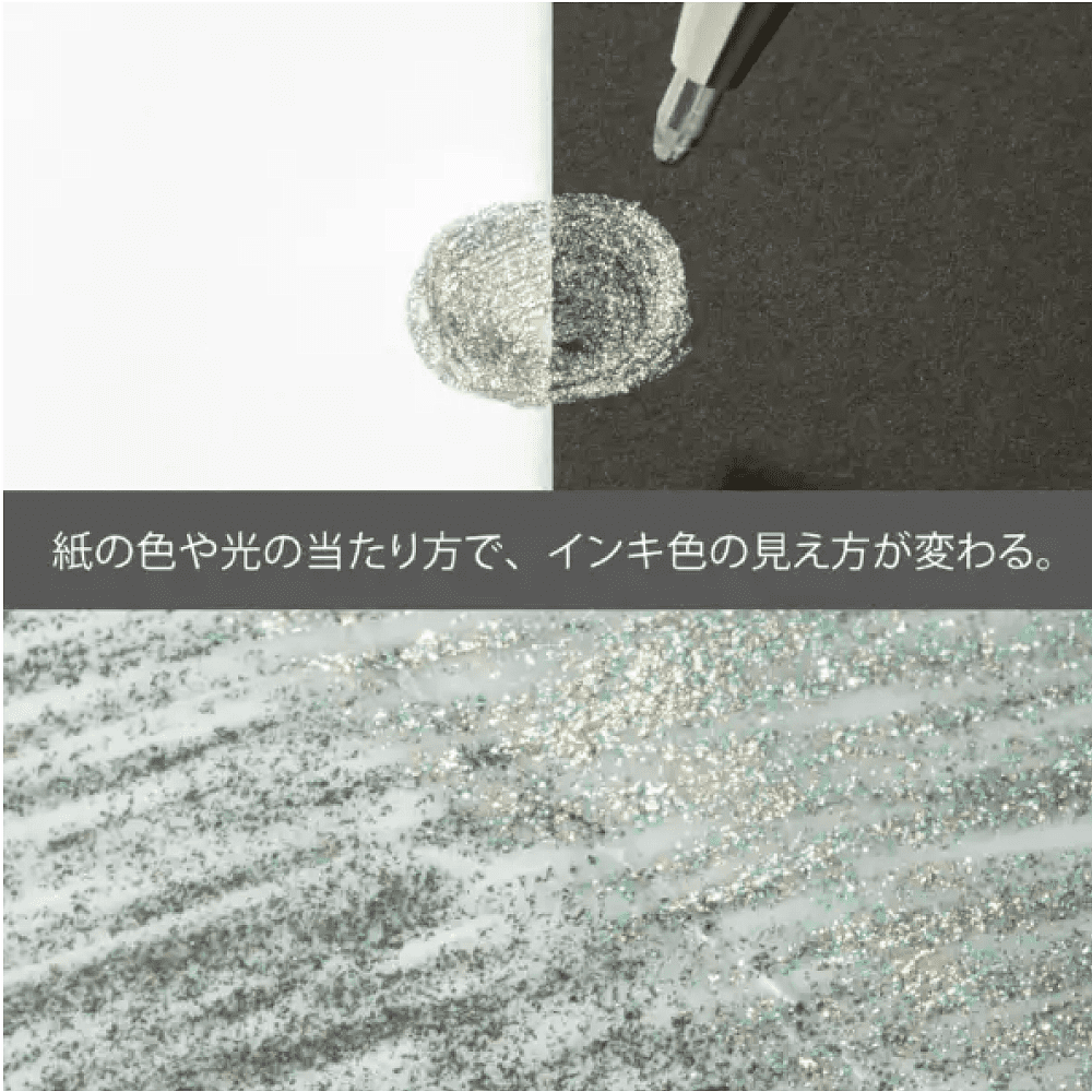 Ручка гелевая "Dual Metallic", 1.0 мм, золотой+металлик, красный+золотой - 2