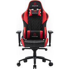 Кресло игровое Evolution Racer M, экокожа, металл, черный, красный
