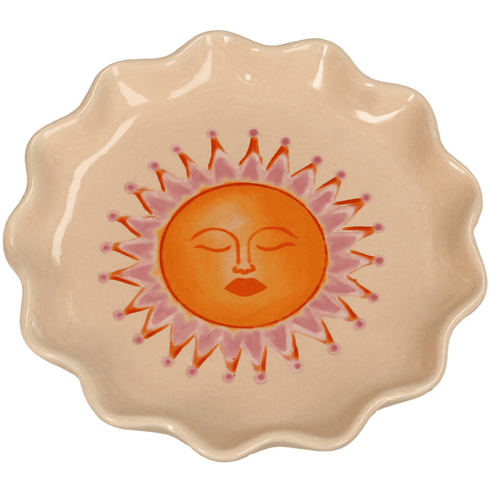 Тарелка доломитовая "Sun", 15.5х15.5х2 см, разноцветный