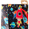 Пакет бумажный подарочный "Spaceman", 26.5x14x33 см, разноцветный - 4