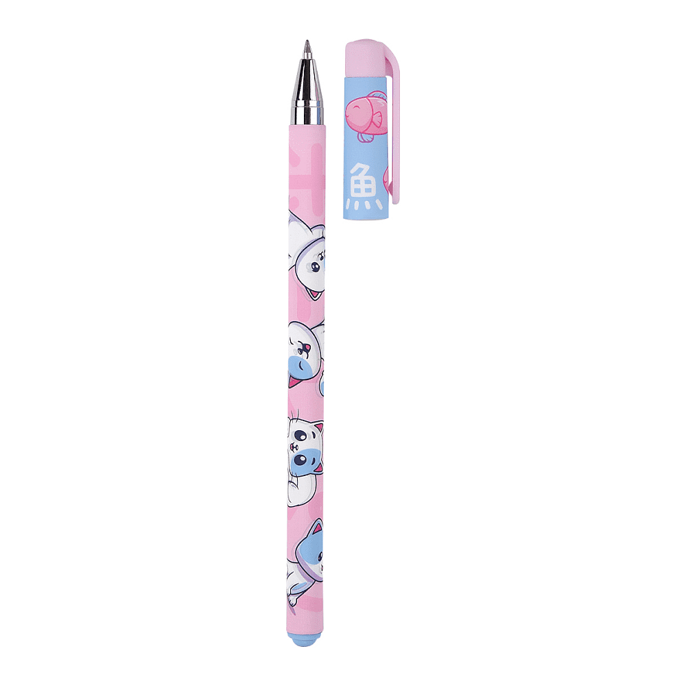Ручка шариковая "HappyWrite. Котенок", 0.5 мм, розовый, голубой, стерж. синий - 2