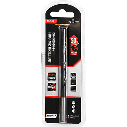 Сверло по металлу Deli RS EDH-MHZ050-E4, 5.0 мм, DIN 338, HSS-TiN - 2 Сверло по металлу Deli RS EDH-MHZ050-E4, 5.0 мм, DIN 338, HSS-TiN - 2