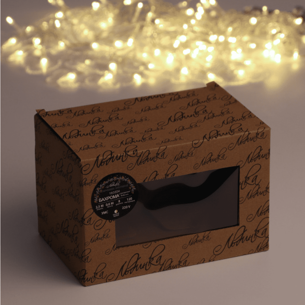 Гирлянда электрическая LED "Бахрома. Бабочка", тепло-белый - 2