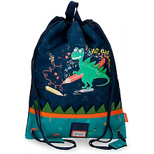 Мешок для обуви Enso "Dino artist", 34x27x10 см, темно-синий, зеленый
