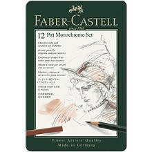 Набор художественных предметов "Pitt Monochrome" Faber-Castell, 12 предметов