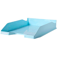 Лоток для бумаги горизонтальный "Aquarel", голубая пастель