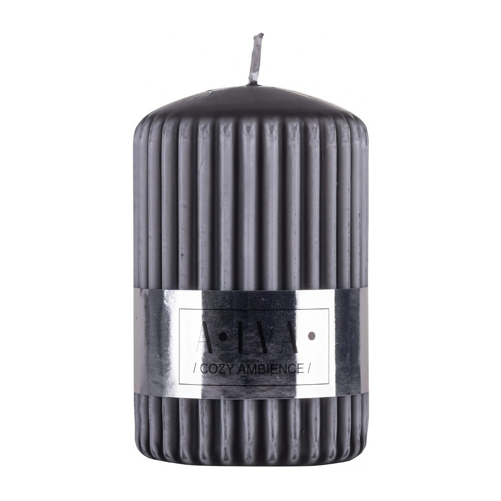 Свеча декоративная "Цилиндр Donau Home Alva", 60х60х90 мм, антрацит