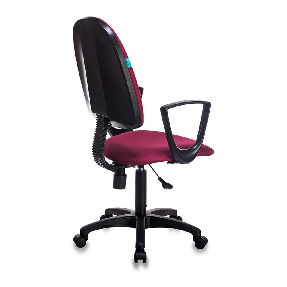 Кресло для персонала "Бюрократ CH-1300N/CHERRY Престиж+", пластик, ткань, бордовый - 4