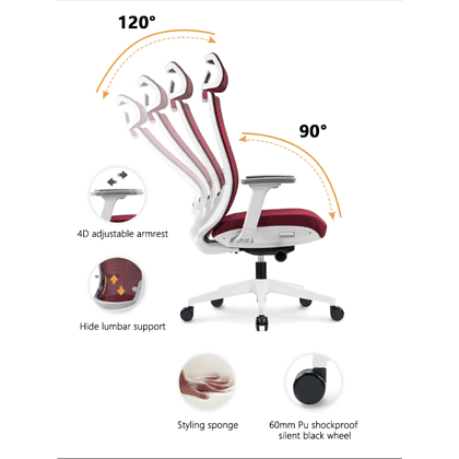 Кресло для руководителя SitZone "CH-312А", ткань, пластик, черный - 7