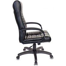 Кресло для руководителя "Бюрократ KB-10", кожзам, пластик, черный