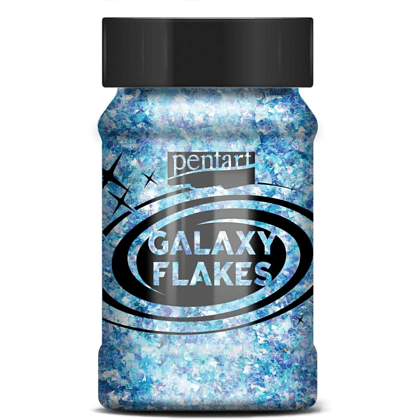 Хлопья декоративные "Pentart Galaxy Flakes", 15 гр, голубой Уран