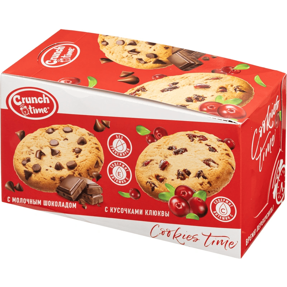 Печенье сдобное "Crunch Time", с клюквой, 50 гр