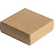 Коробка подарочная картонная, 12х12х4 см, коричневый