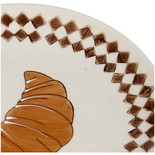 Тарелка керамическая "Croissant", 20.5x20.5 см, коричневый