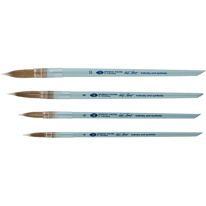 Кисть "Белые ночи", круглая, на короткой ручке, №8 - 7