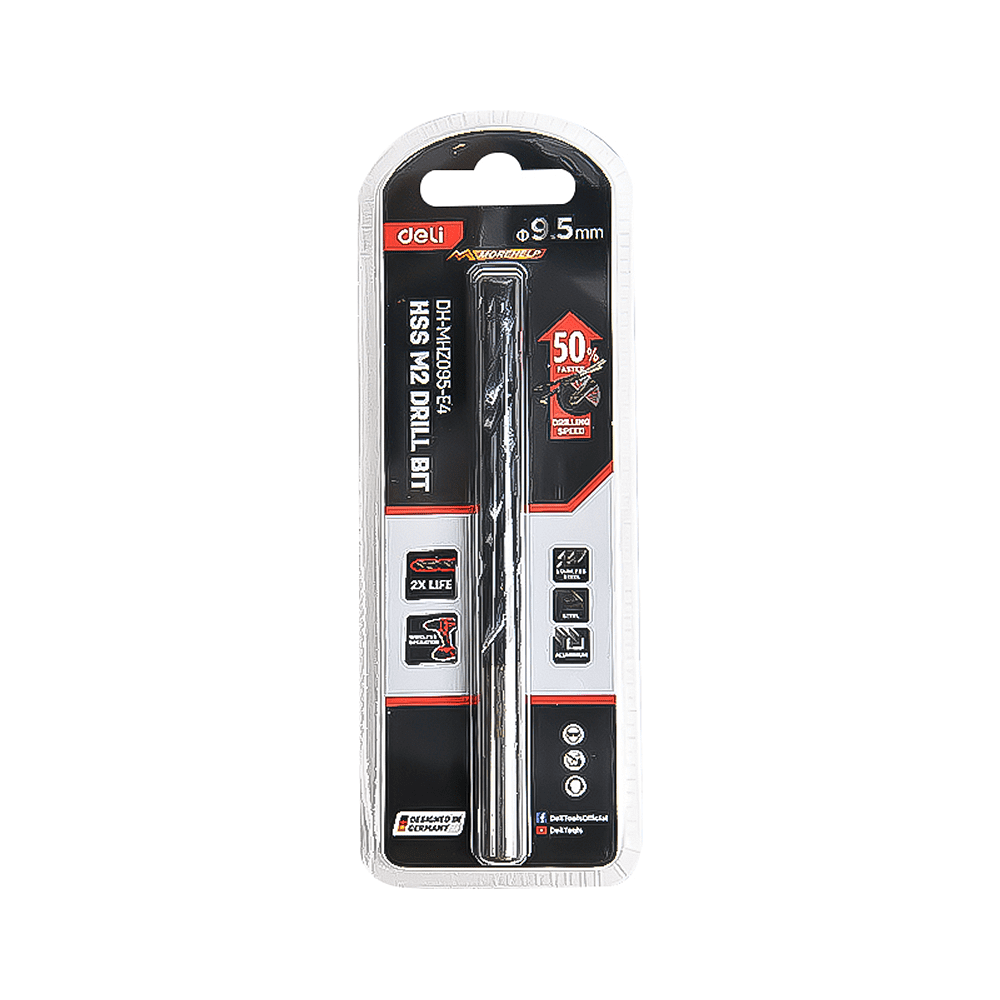 Сверло по металлу Deli RS EDH-MHZ100-E4, 10.0 мм, DIN 338, HSS-TiN - 2 Сверло по металлу Deli RS EDH-MHZ100-E4, 10.0 мм, DIN 338, HSS-TiN - 2