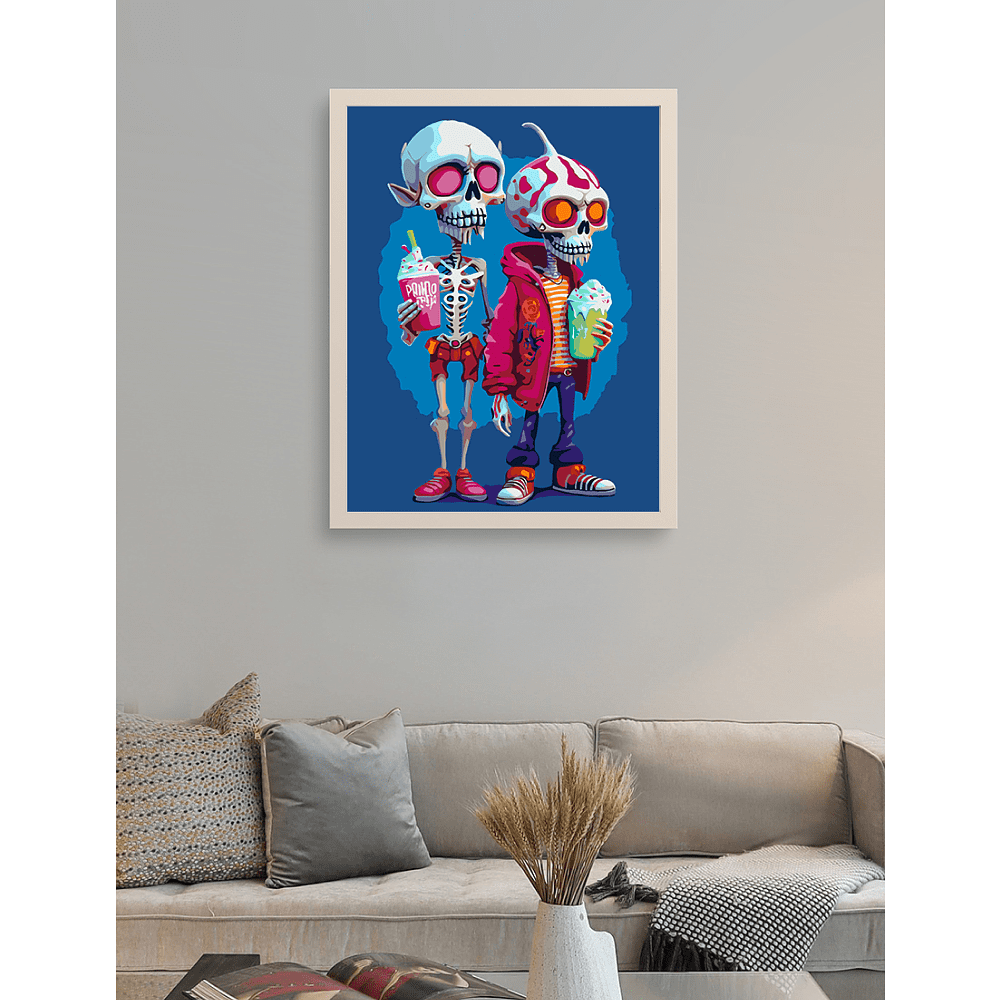 Картина по номерам "Скелеты лето" - 5