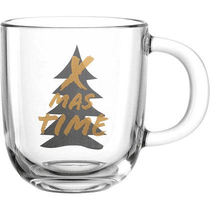 Кружка стеклянная "Silenzio X-Max Time", 400 мл, прозрачный