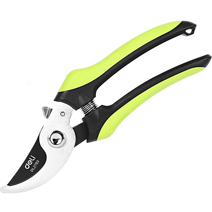 Секатор садовый "Deli" 200 мм, черный, зеленый