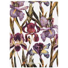 Блокнот "Flora. Ирисы", A6, 250 листов, нелинейный, склейка сверху, белый, розовый