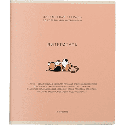 Тетрадь предметная "Ми-ни-ми. Литература", А5, 48 листов, линейка
