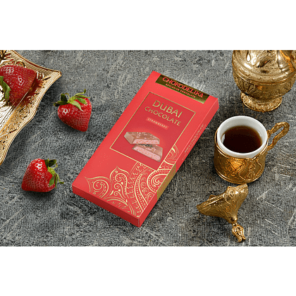 Шоколад молочный "Dubai Strawberry", 180 гр - 4