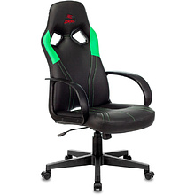 Кресло игровое "Zombie Runner", экокожа, пластик, черный, зеленый