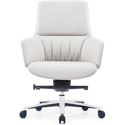 Кресло компьютерное SitZone CH-500B, кожа, алюминий, белый - 2