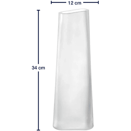 Ваза стеклянная "Turno", 34 см, матовый белый - 2