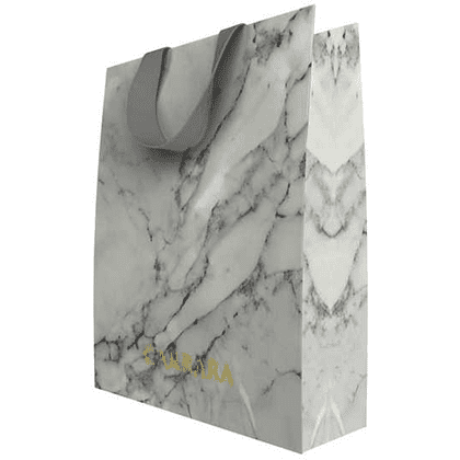 Пакет бумажный подарочный "Carra. White", 18x23x10 см, белый