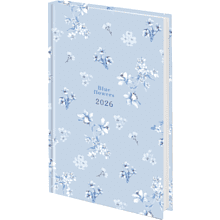 Ежедневник датированный "Blue flowers", А5, 320 страниц, голубой, 2026