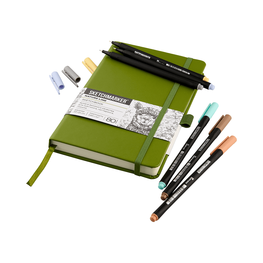 Ручка капиллярная "Sketchmarker Artist fine pen Pastel", 6 шт - 2