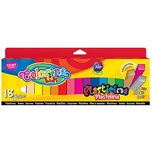 Пластилин для детской лепки Colorino, 18 цветов, квадратный