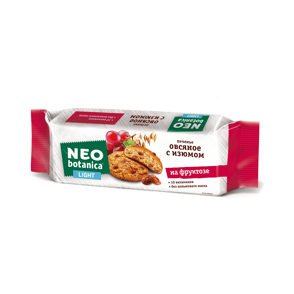 Печенье овсяное на фруктозе "Neo-botanica Light", с изюмом, 280 г