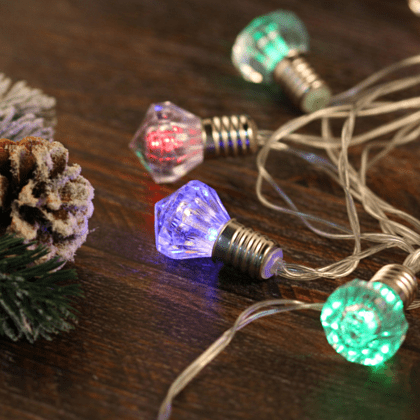 Гирлянда электрическая LED "Нить" с насадками "Фонарик", 2 м, тепло-белый - 3