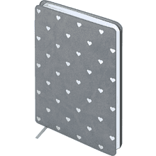 Книга записная "Замша", А6, 96 листов, линейка, серый