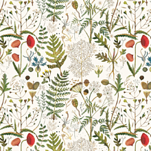 Бумага декоративная в рулоне "Flora. Луговые травы", 1 x 0,7 м