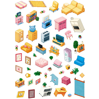 Блокнот "Румбокс. Дом твоей мечты с наклейками" (кирпичная обложка) - 5