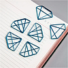 Скрепки Meshu "Diamonds", 25 мм, 6 шт., голубой - 2