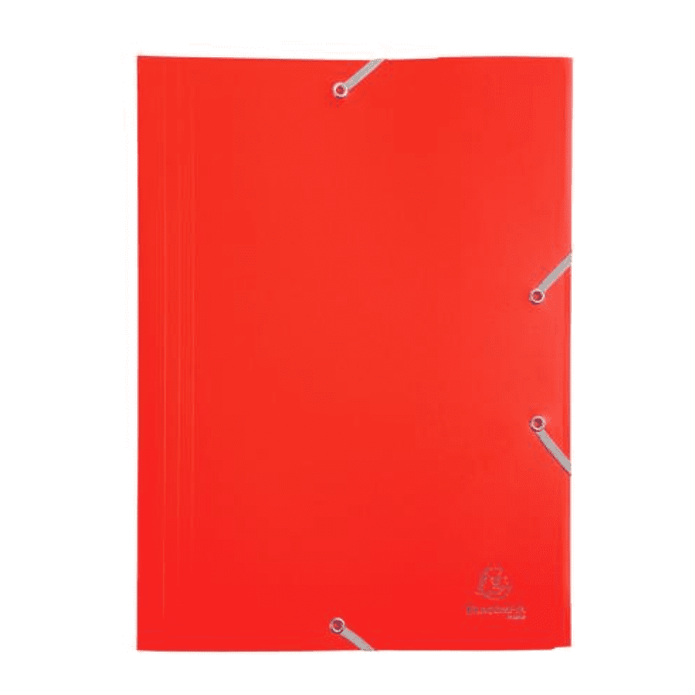 Папка на резинках "Exacompta", A4, 15 мм, полипропилен, красный