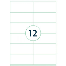 Самоклеящиеся этикетки универсальные "Rillprint", 105x48 мм, 100 листов, 12 шт, белый