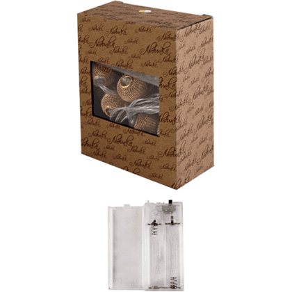 Гирлянда электрическая LED "Нить" с насадками "Ажурный шар 2", 5 м, тепло-белый