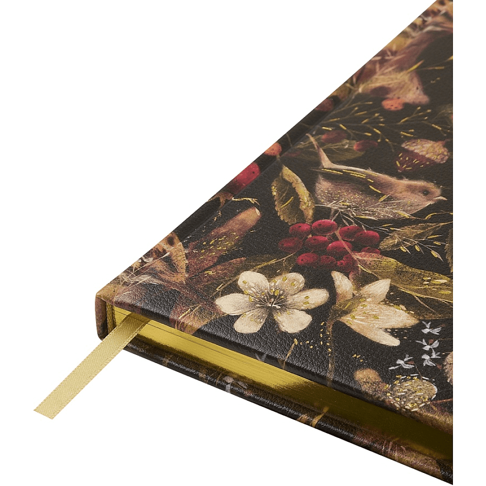 Ежедневник недатированный "Flora. Воробей", А5, 240 страниц, черный - 4