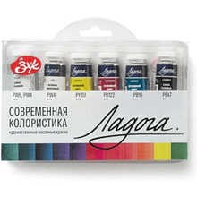 Краски масляные "Ладога современная колористика", 6 цветов, 18 мл, тубы