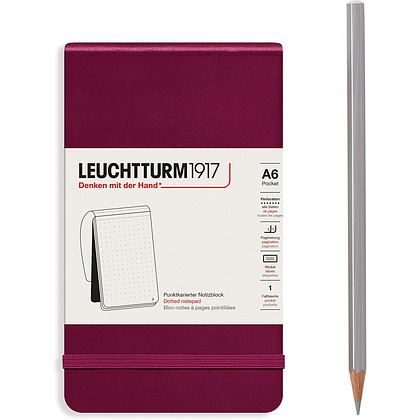 Блокнот "Leuchtturm1917. Portrait Pocket", А6, 94 листа, линейка, красный портвейн - 2