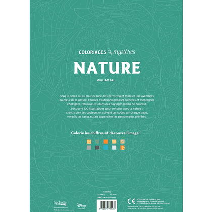 Раскраска по номерам на французском языке "Coloriages mystères Disney - Nature" - 2