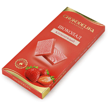 Шоколад белый "Клубничный", 25 гр.