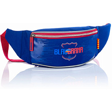 Сумка поясная "Barca Fan", синий, красный